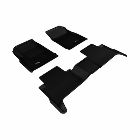 STRIKE3 3D Maxpider Custom Fit Complete Black Floor Mat for 2015-2016 GMC Canyon Crew Cab Models - Black ST3261996